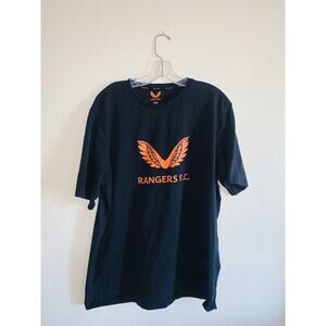 Rangers FC Castore Chest Spellout Black Orange T-shirt Size XXL